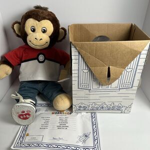 Build A Bear Pokemon Monkey Plush 20" With Original Box And Birth Certificate